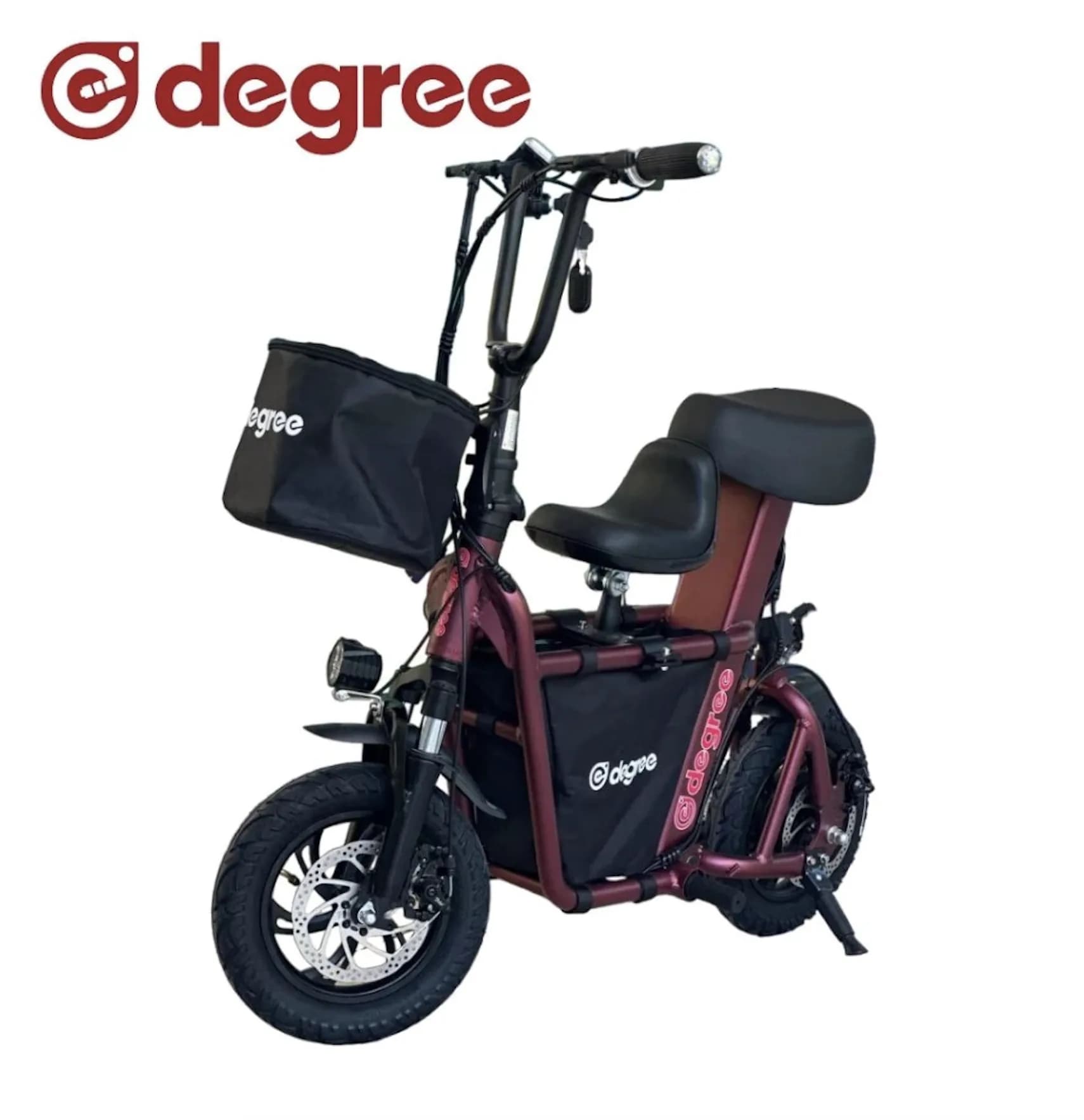 eDegree FS1 E-Bike — Burgundy Red